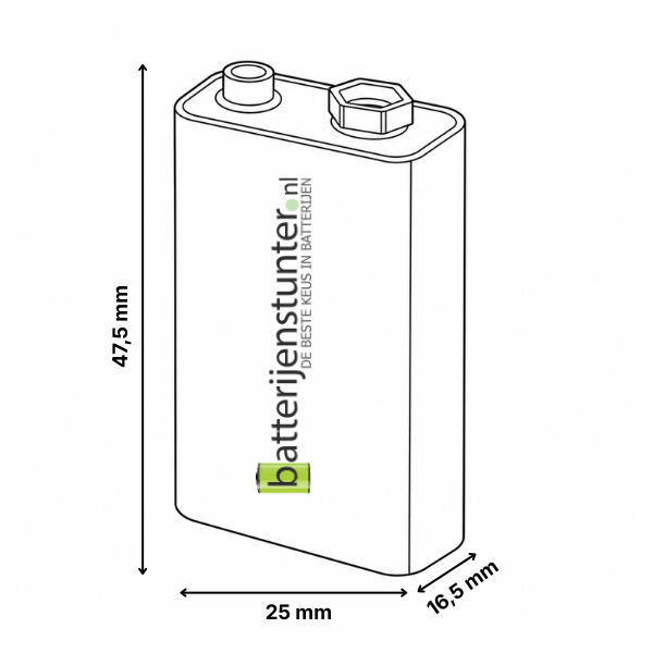 Duracell plus 9V batterij