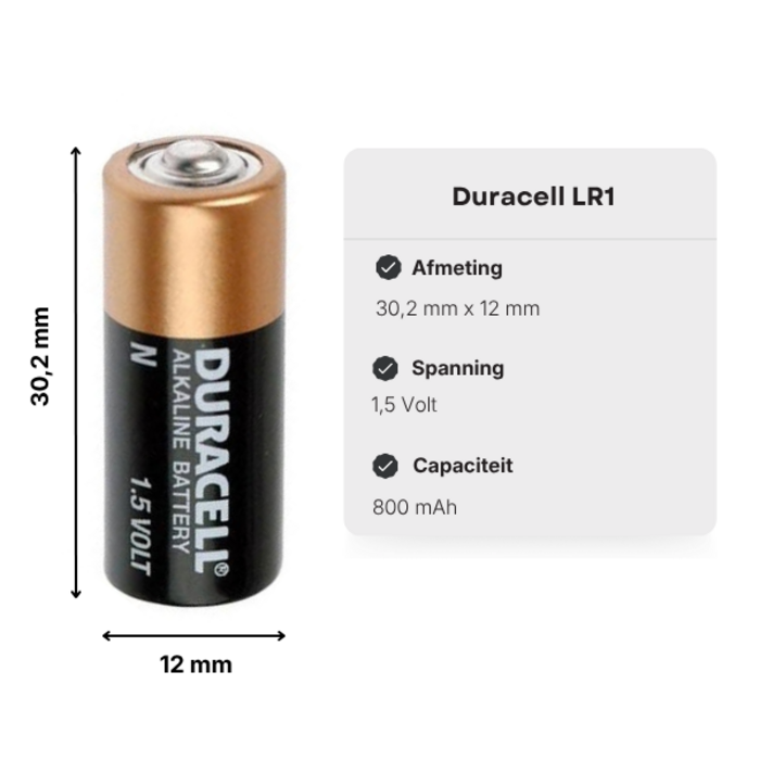 Duracell LR1 batterijen 2 stuks