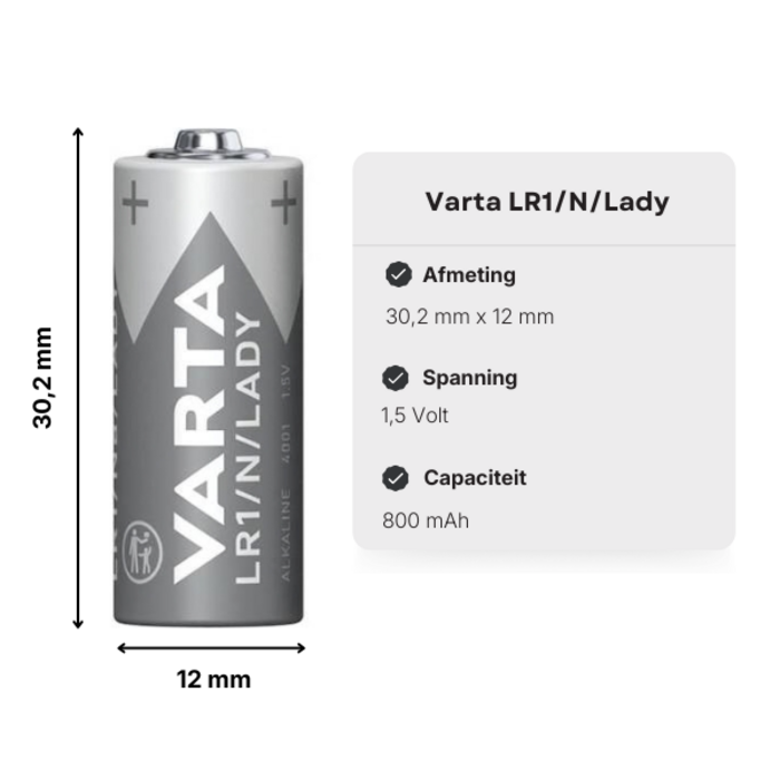 Varta LR1/N/Lady batterij