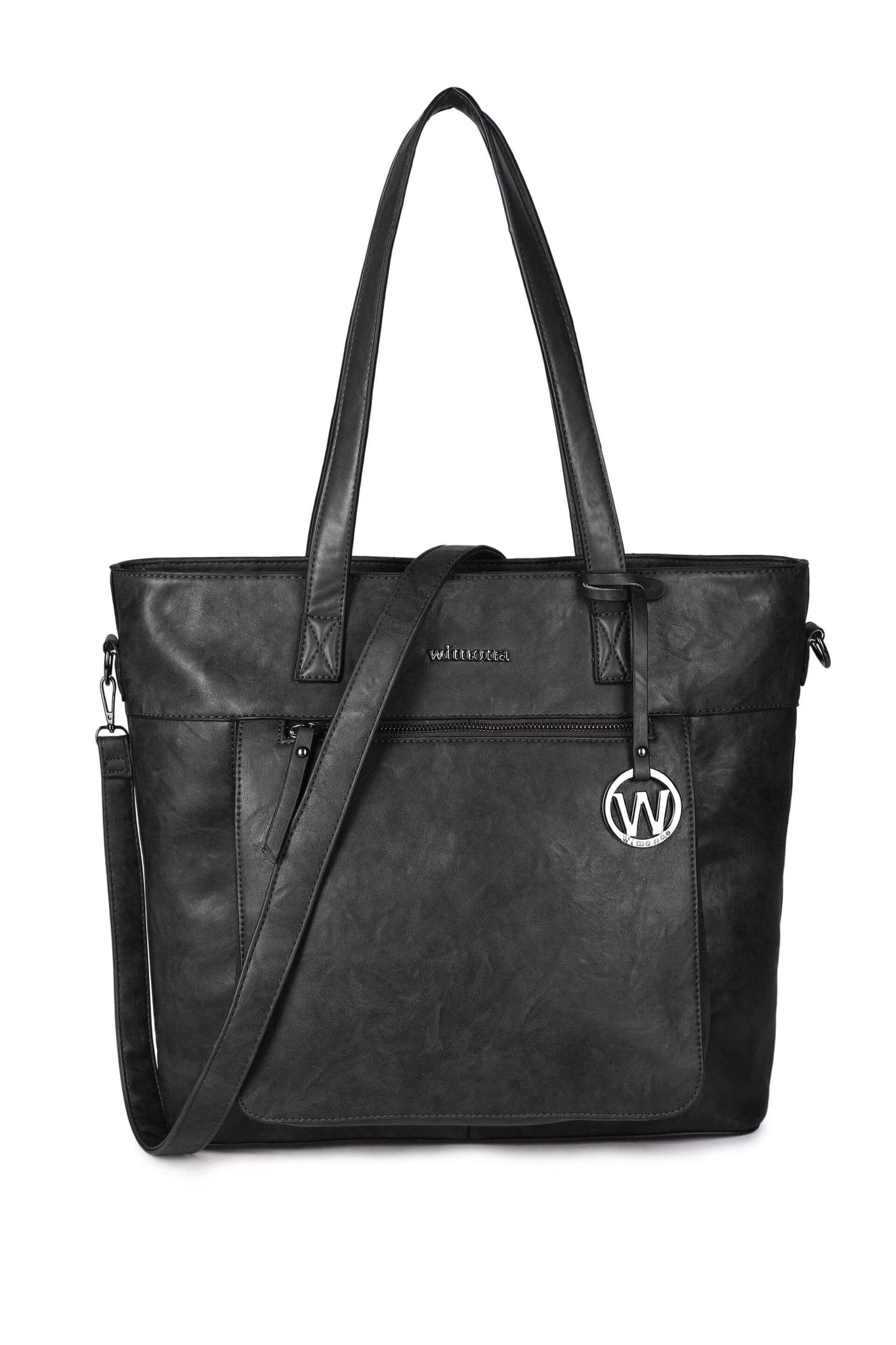 Wimona Evelina Schoudertas Zwart wimona kopen in de aanbieding