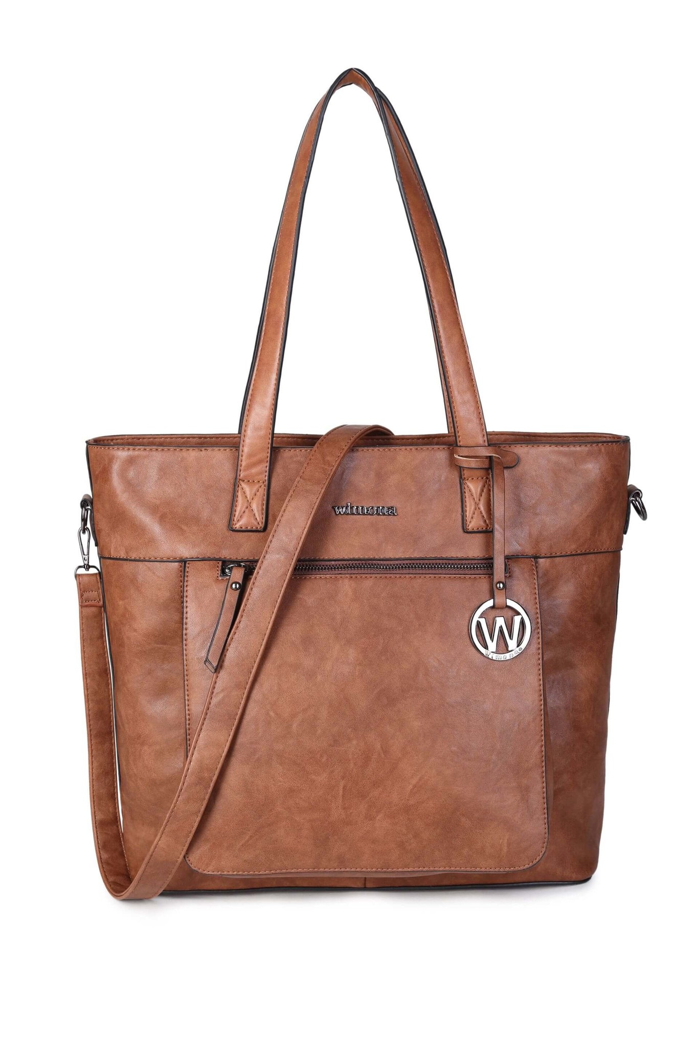 Wimona Evelina Schoudertas Cognac wimona kopen in de aanbieding