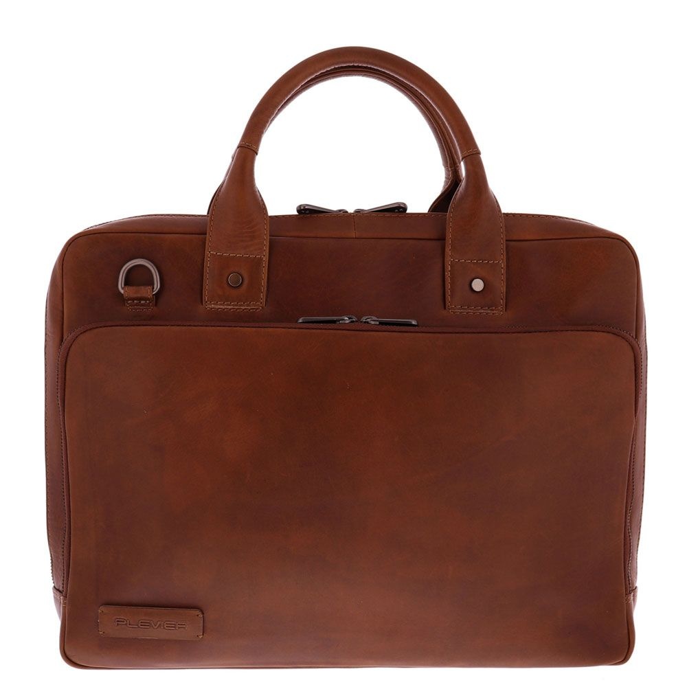 Plevier Transponder Leren Laptoptas 156 Inch Bruin plevier kopen in de aanbieding
