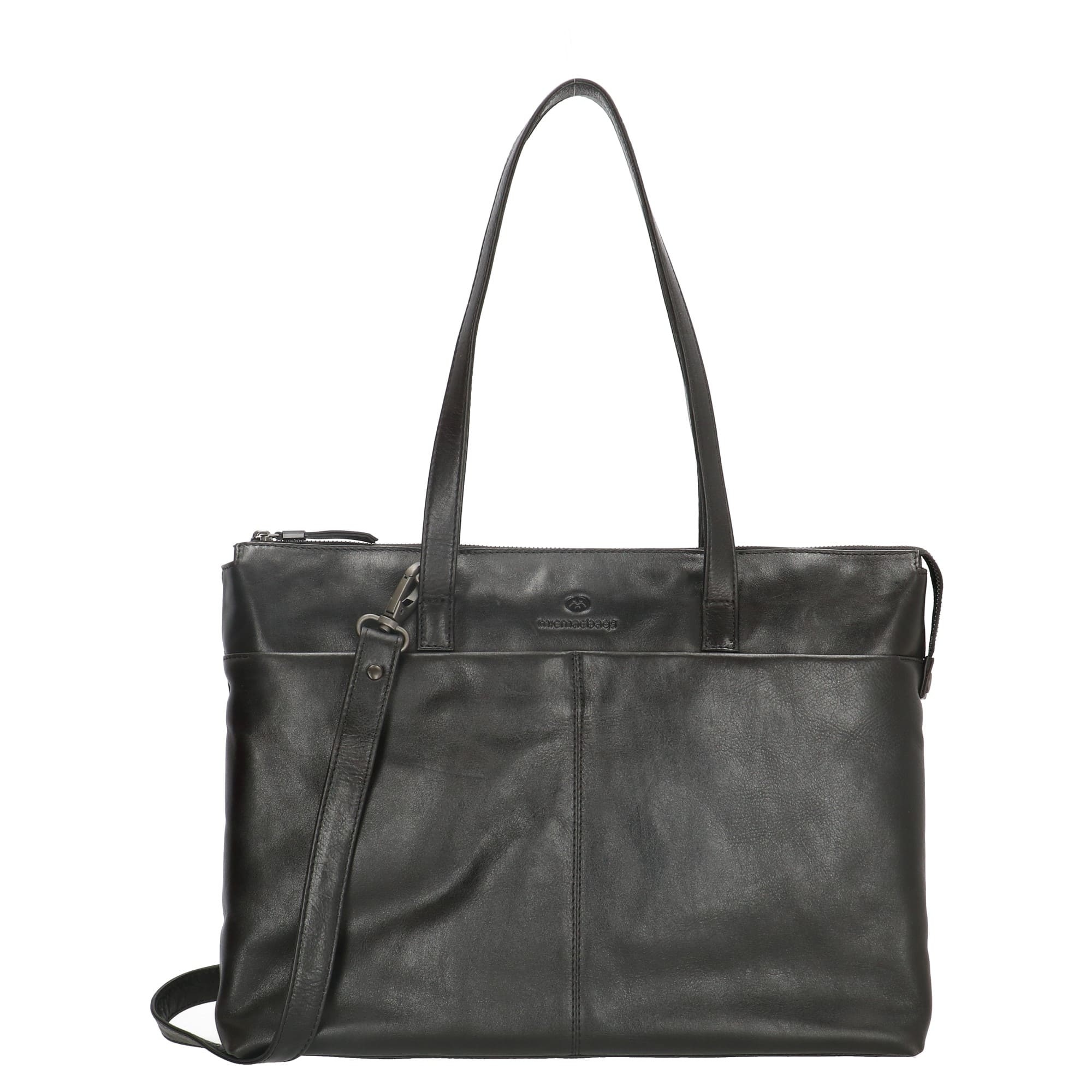 Micmacbags leren laptoptas Porto 15" zwart Micmacbags leren laptoptas Porto 15" zwart