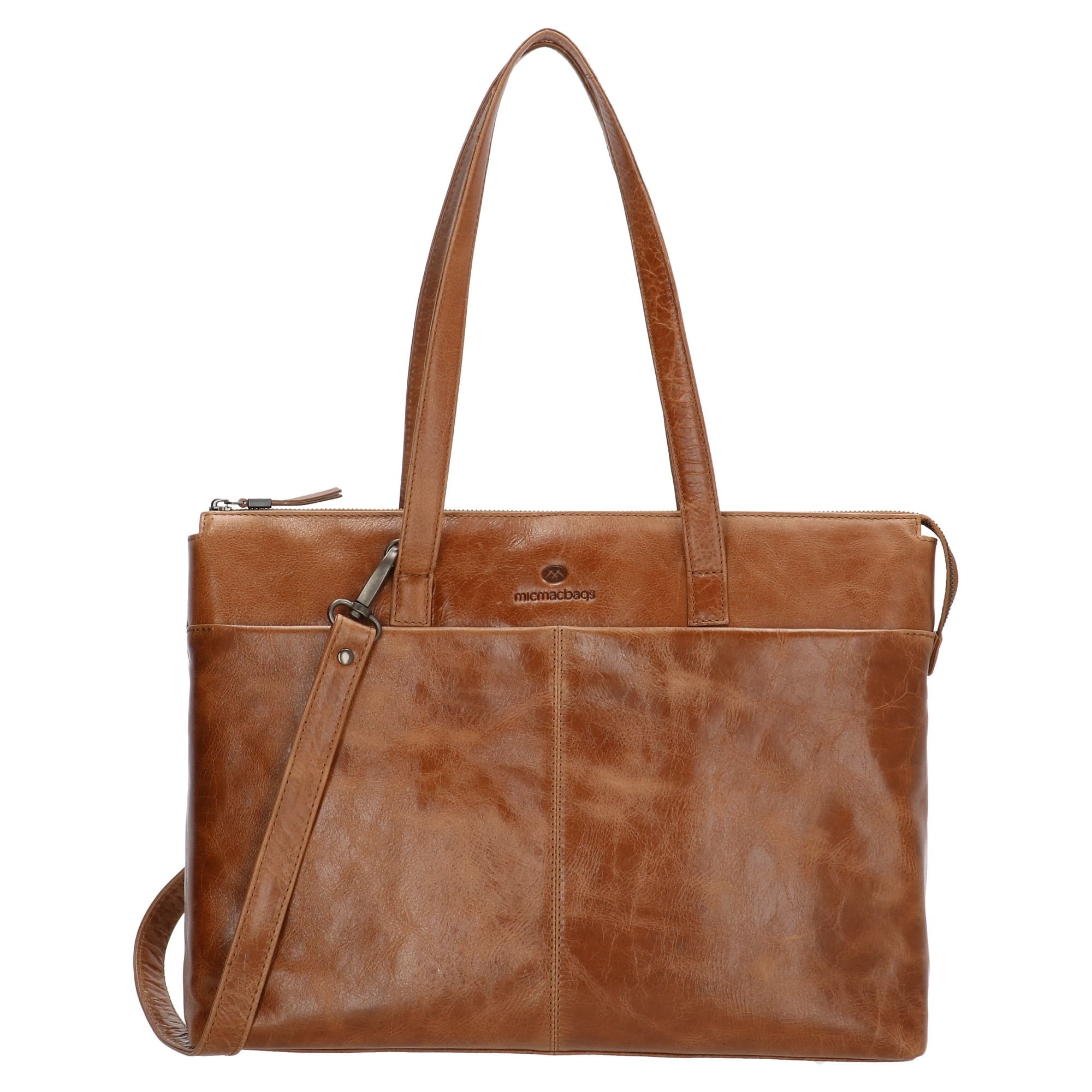 Micmacbagsleren laptoptas Porto 15" bruin Micmacbagsleren laptoptas Porto 15" bruin