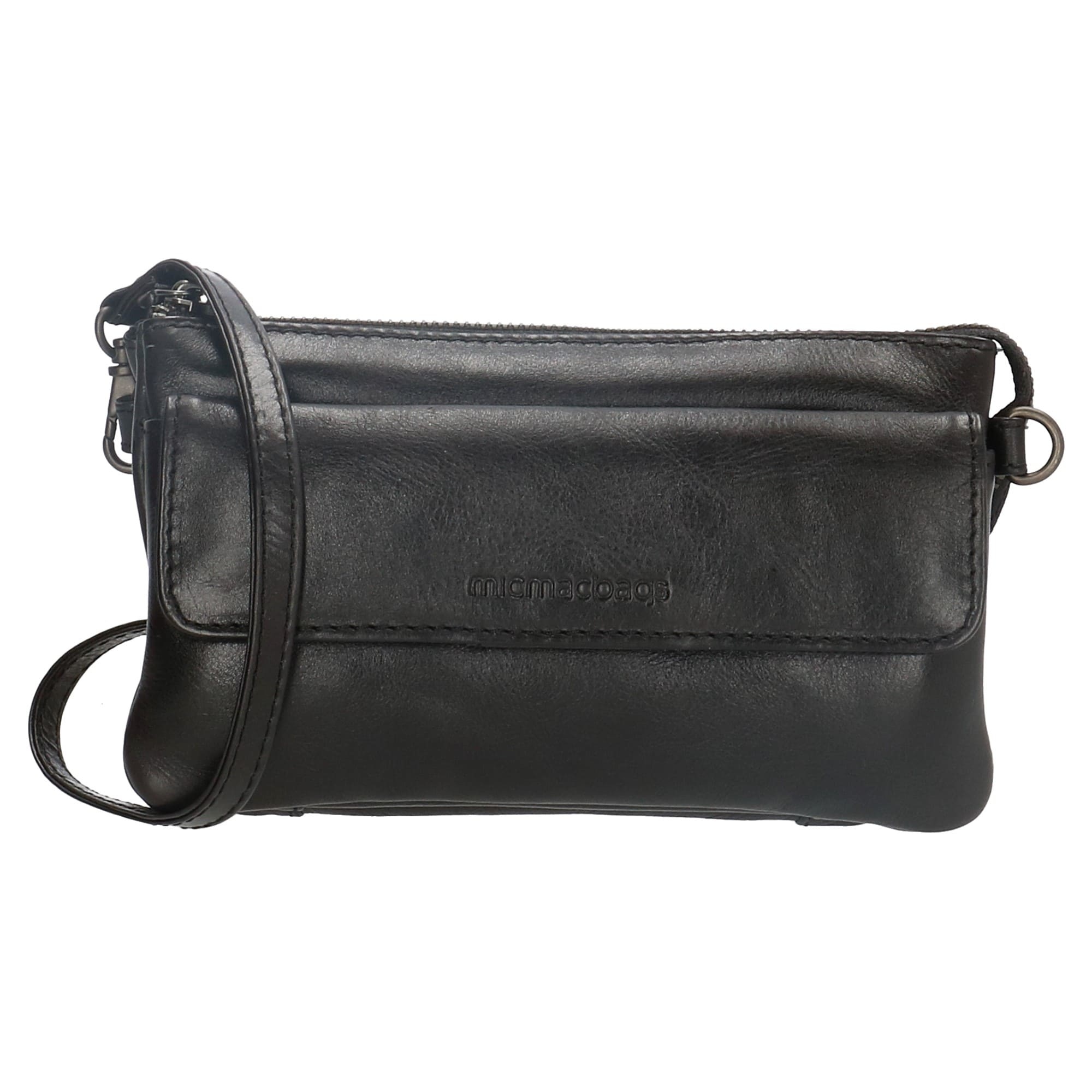 Micmacbags leren crossbodytas Porto zwart Micmacbags leren crossbodytas Porto zwart