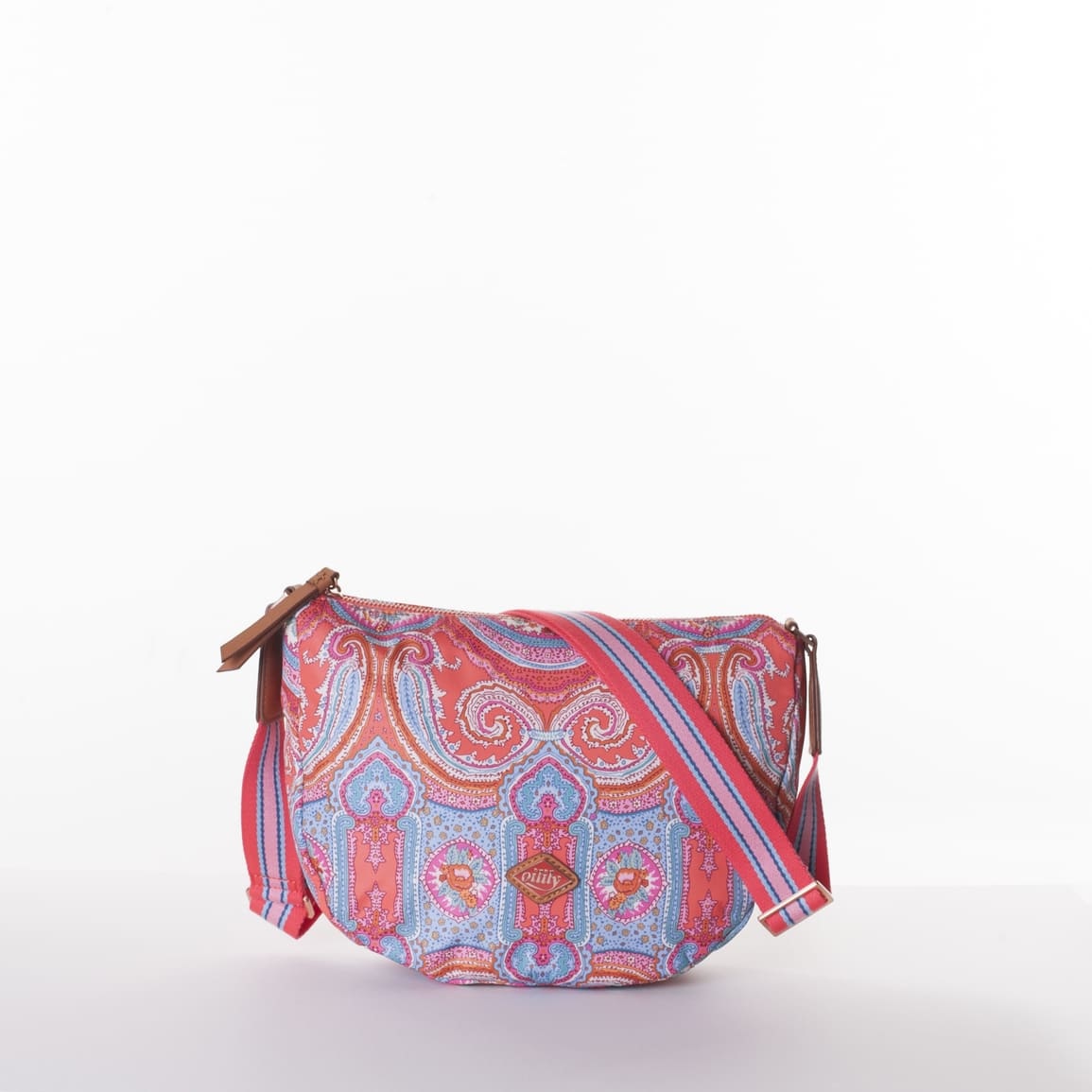 Oilily City Rose Paisley City Shoulder Bag Hot Coral online kopen