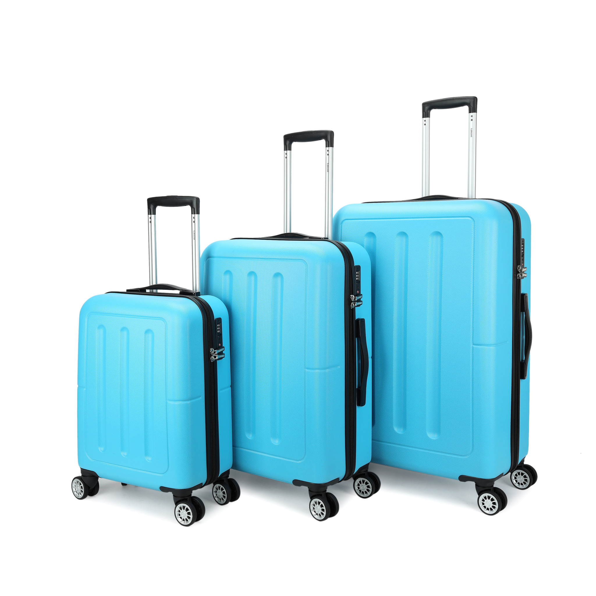 Decent Kofferset Neon fix blauw