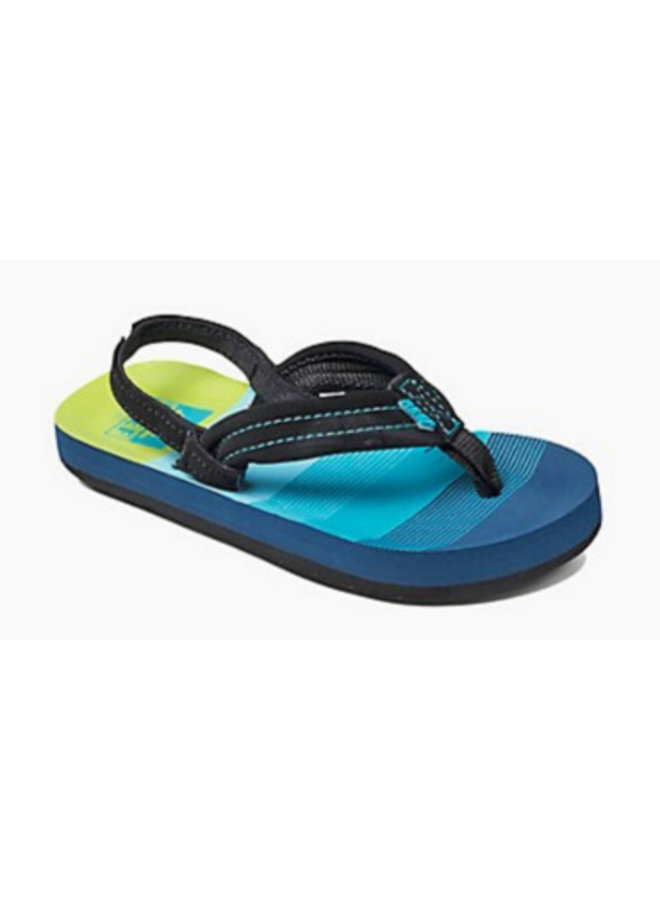 Reef Little AHI aqua green slippers kids