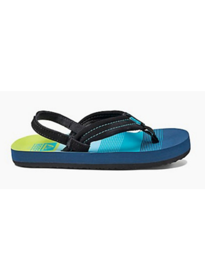 Reef Little AHI aqua green slippers kids