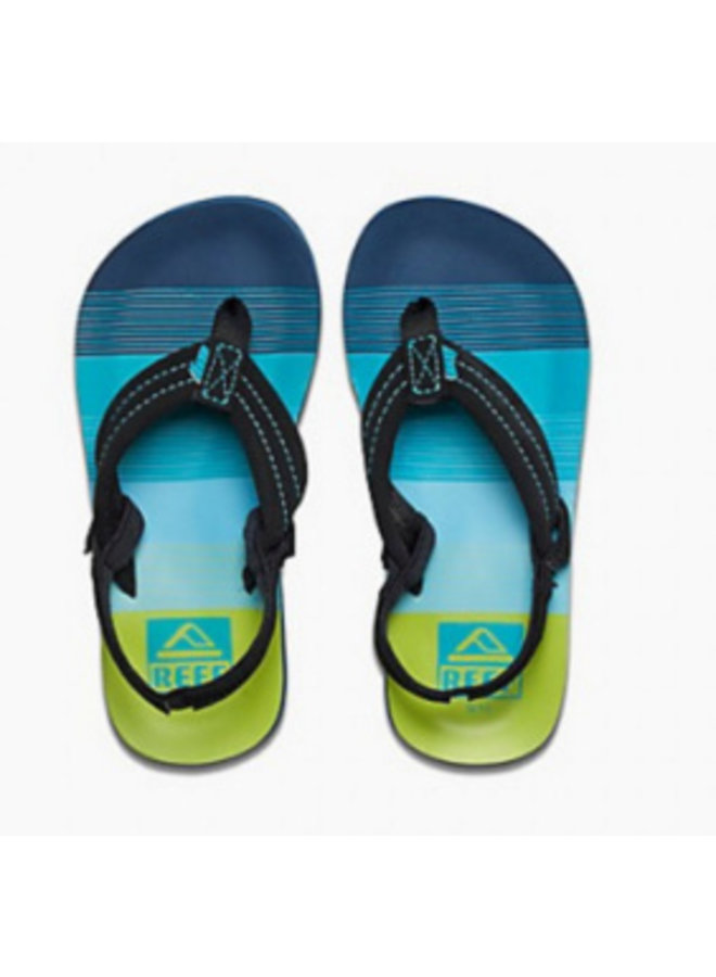 Reef Little AHI aqua green slippers kids