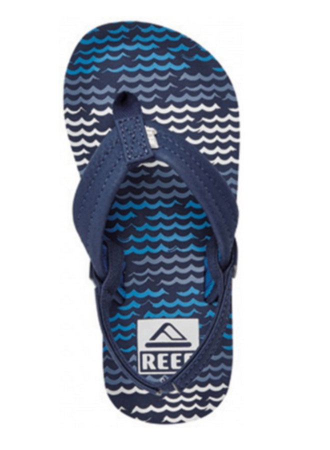 Reef Little AHI blue horizon slippers kids