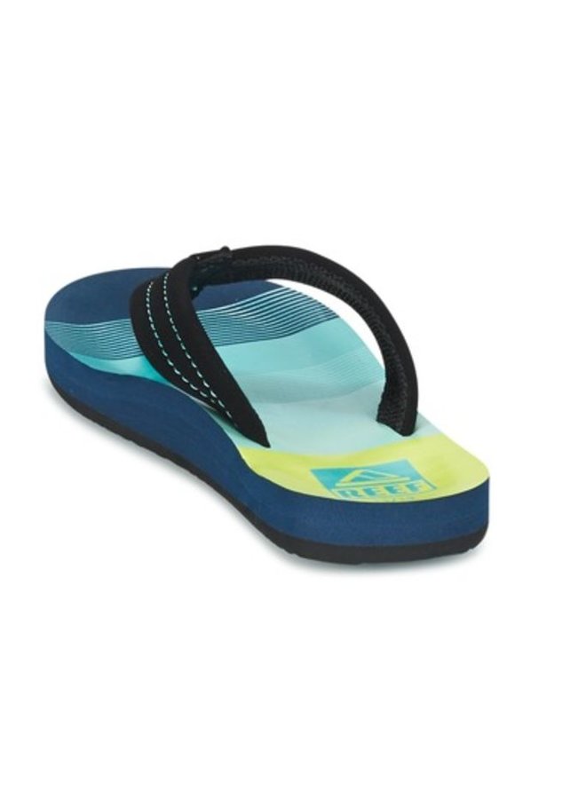 Reef Little AHI aqua green slippers kids