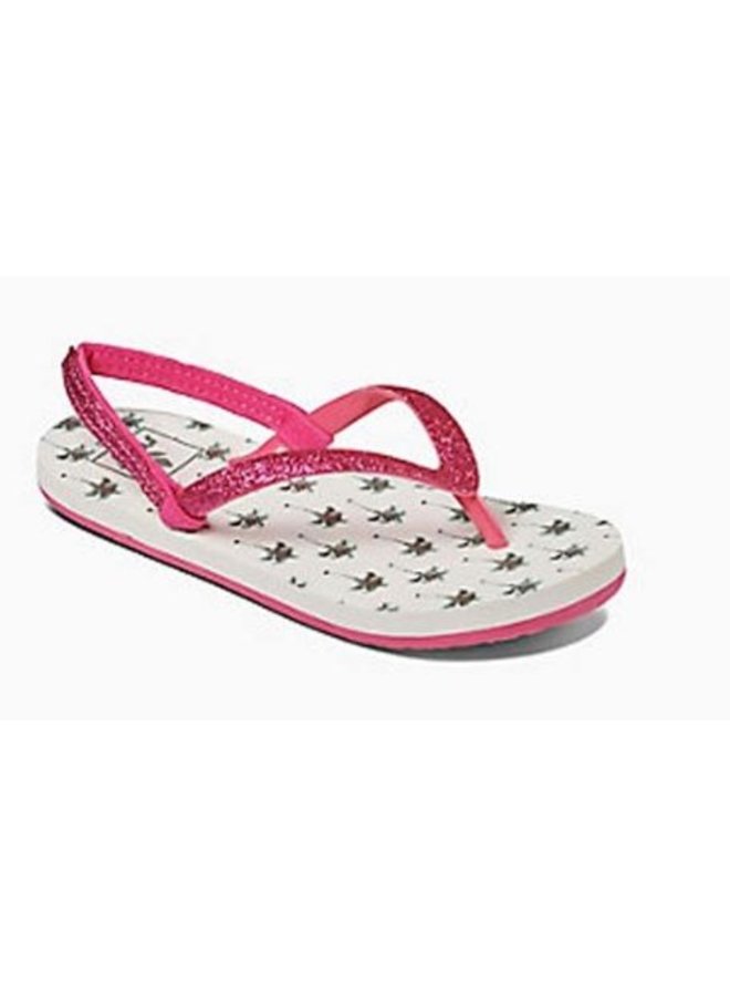 Reef Little Stargazer Prints wit palmbomen slippers meisjes RF005154PRT outletsportschoenen