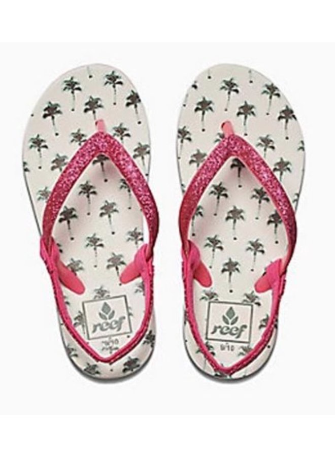 Reef Little Stargazer Prints wit palmbomen slippers meisjes