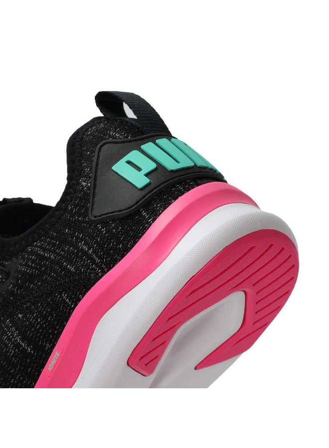 Puma Ignite Flash EvoKNIT zwart roze sneakers dames