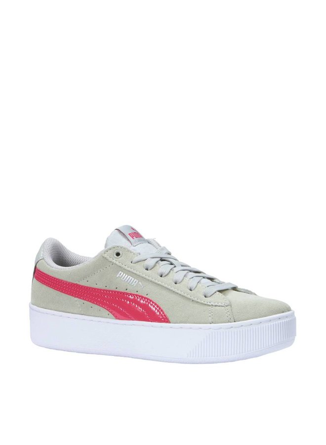 Puma Vikky Platform Jr grijs roze sneakers kids