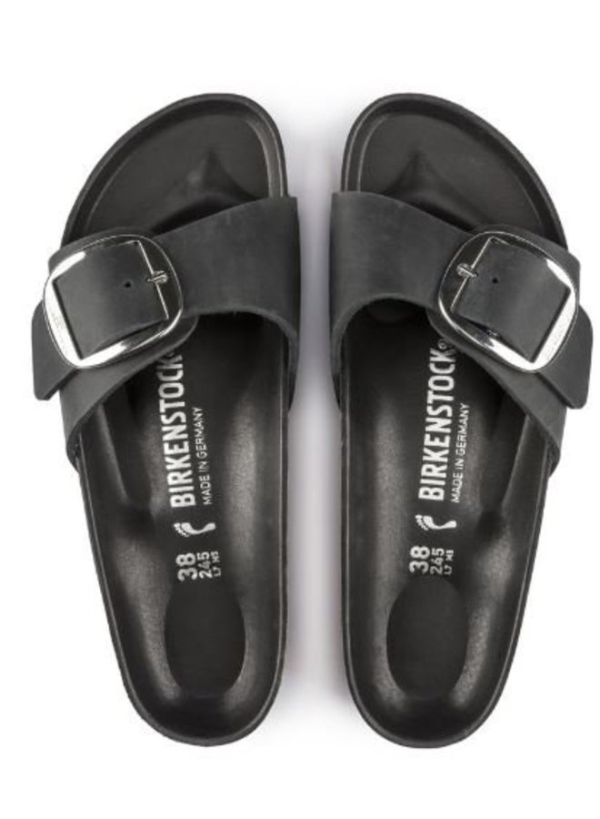 Birkenstock Madrid Big Buckle zwart sandalen dames