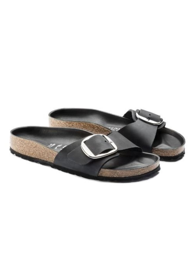Birkenstock Madrid Big Buckle zwart sandalen dames