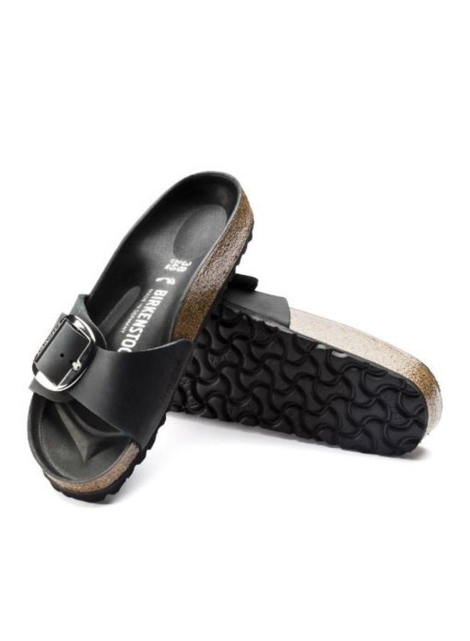 Birkenstock Madrid Big Buckle zwart sandalen dames