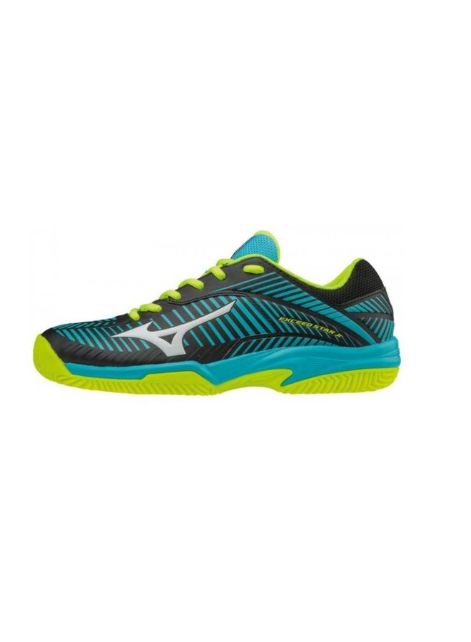 Mizuno Wave Exceed Star Jr 2 CC blauw zwart tennisschoenen kids