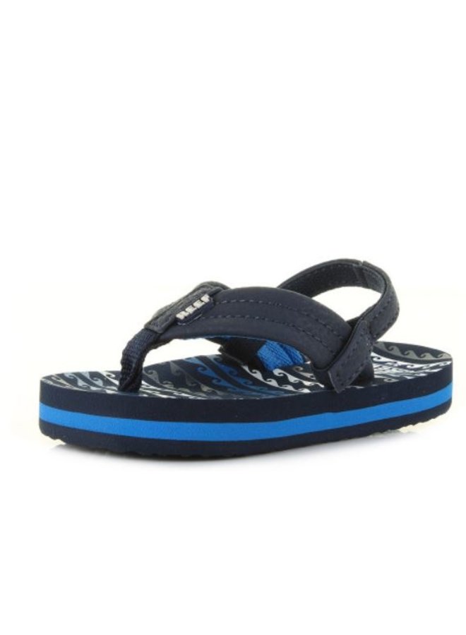 Little AHI water blue slippers kids