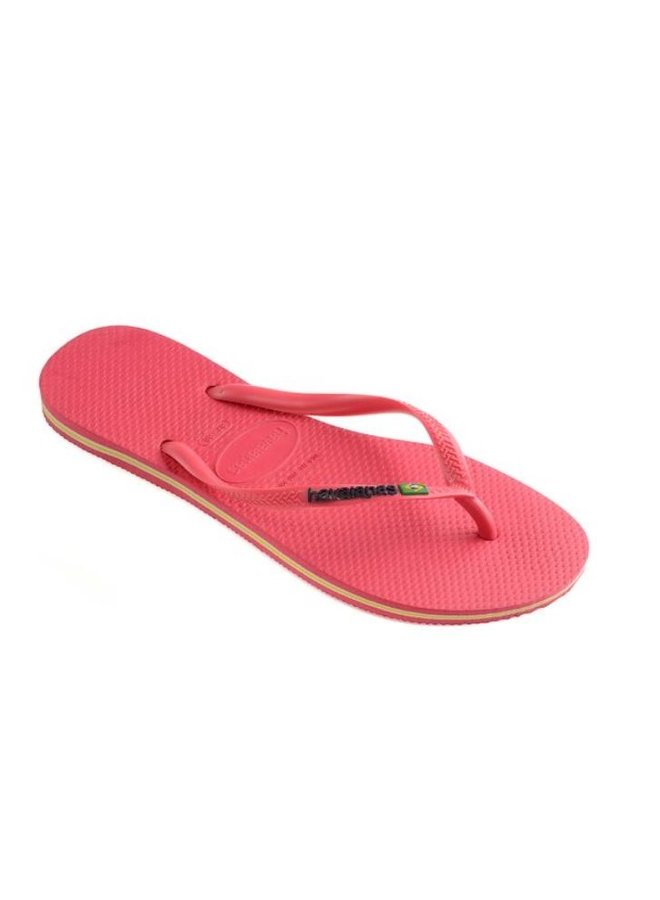 Havaianas Slim Brasil Logo Flamingo roze slippers dames