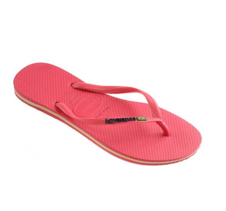 Havaianas Slim Brasil Logo Flamingo roze slippers dames -  outletsportschoenen.nl
