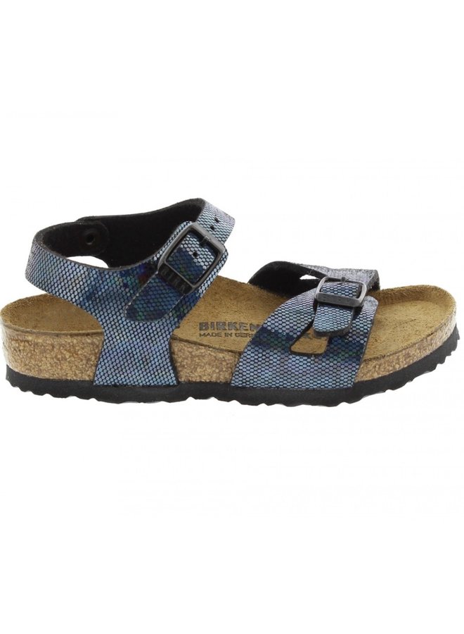 Birkenstock Rio Hologram narrow zwart sandalen meisjes