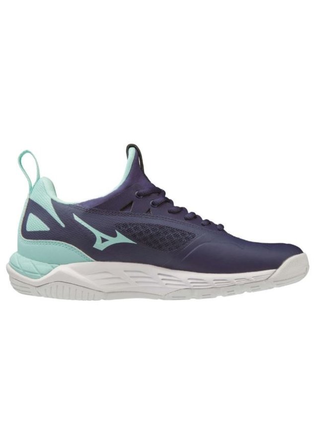 Mizuno Wave Luminous donkerblauw indoorschoenen dames