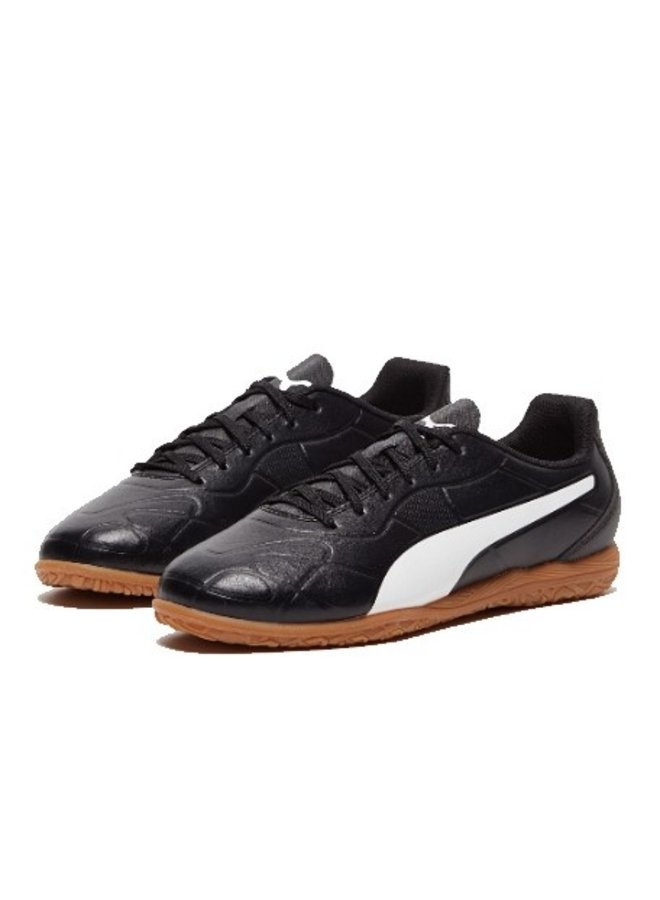 Puma Monarch IT Jr zwart wit indoor voetbalschoenen kids