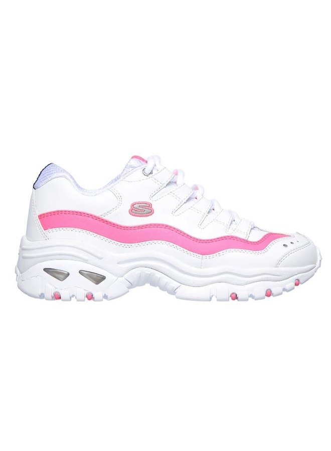 Skechers Energy - Over Joy wit roze sneakers dames