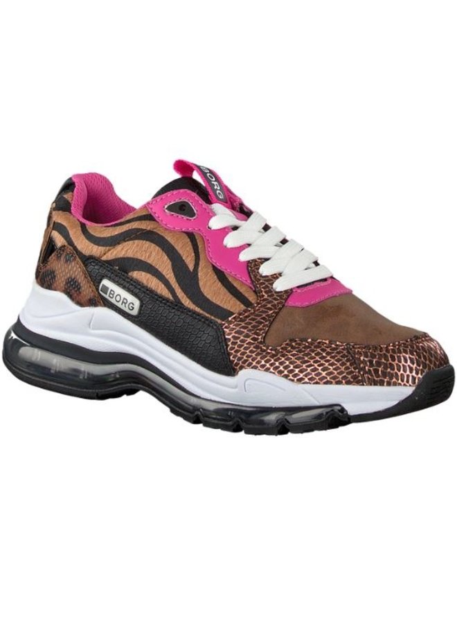 Björn borg X500 PON LEO W 2056 bruin roze sneakers dames -  outletsportschoenen.nl