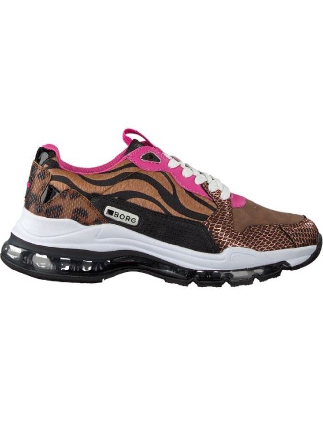 Björn borg X500 PON LEO W 2056 bruin roze sneakers dames -  outletsportschoenen.nl