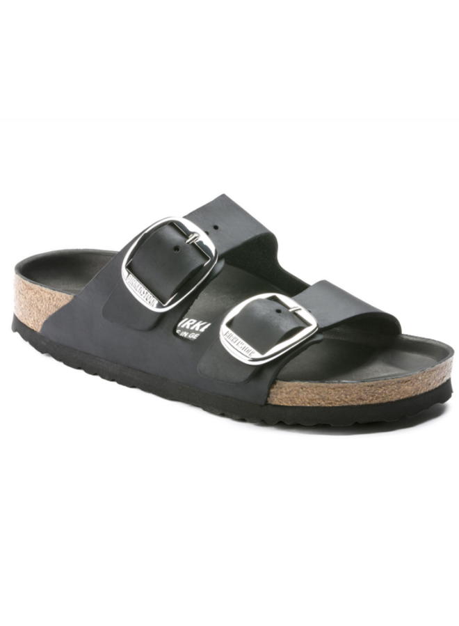 Arizona Big Buckle zwart vetleer regular sandalen dames