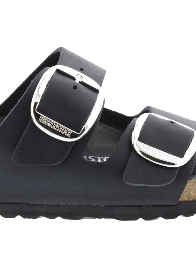 Birkenstock Big Buckle zwart vetleer regular sandalen dames