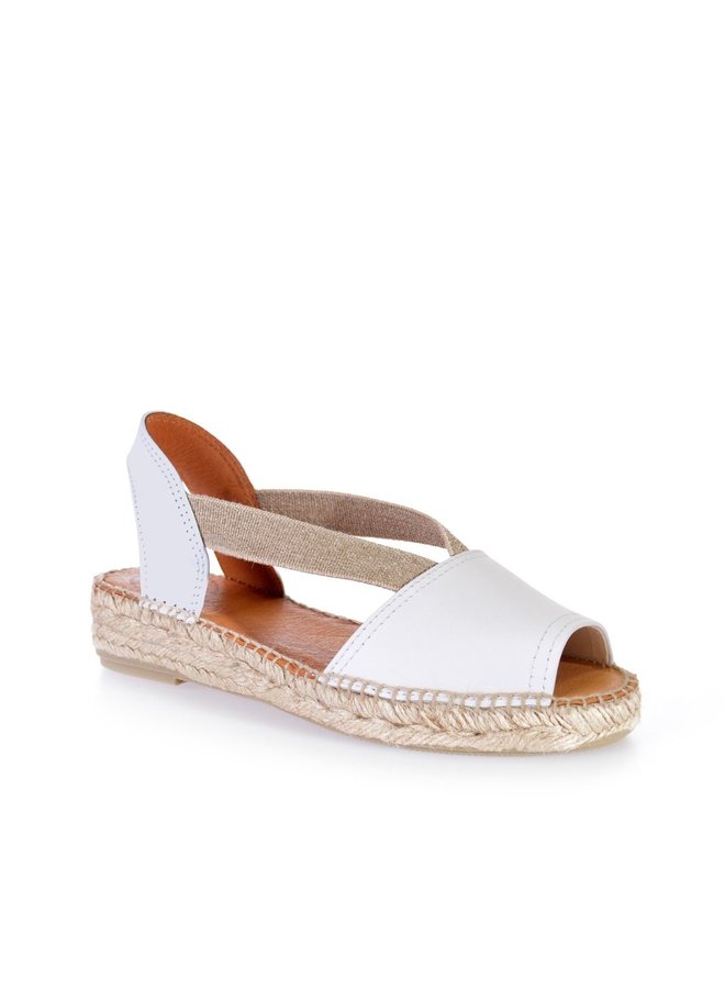 Toni Pons Etna wit leren espadrilles dames