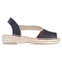 Toni Pons Etna zwart leren espadrilles dames