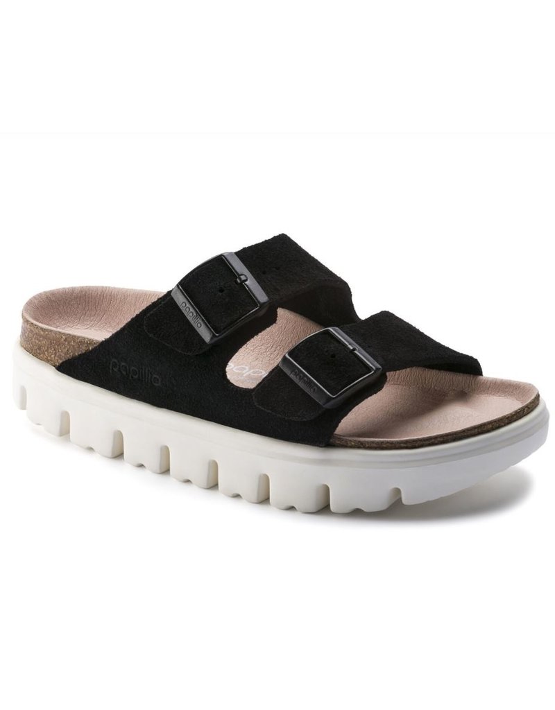 Birkenstock Arizona suede chunky zwart 