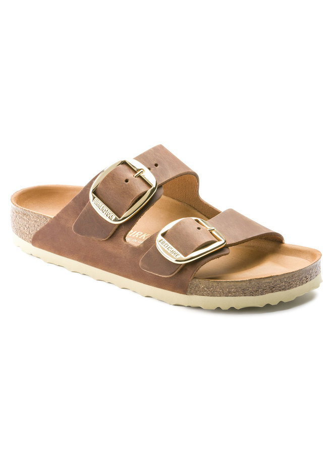 BirkenstockArizona Big Buckle cognac vetleer regular sandalen dames