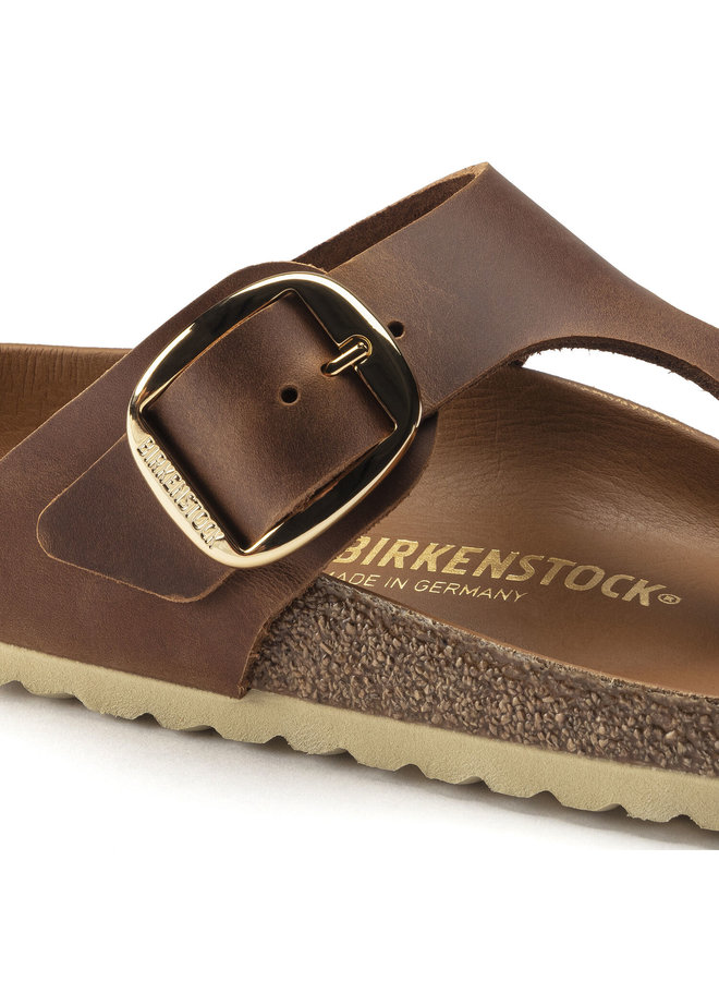 Birkenstock Gizeh Big Buckle cognac natuurleer regular dames