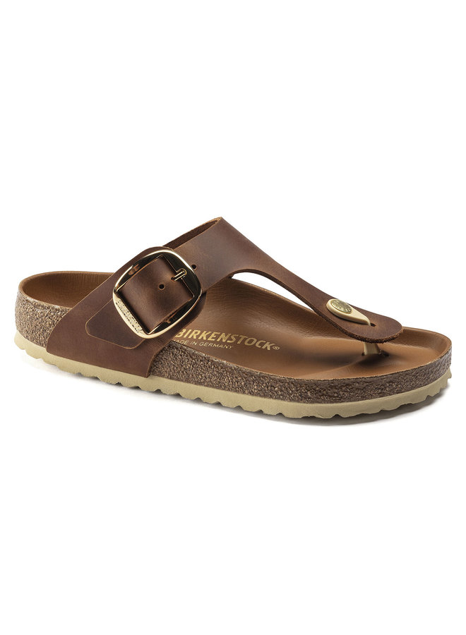 Birkenstock Gizeh Big Buckle cognac natuurleer regular dames