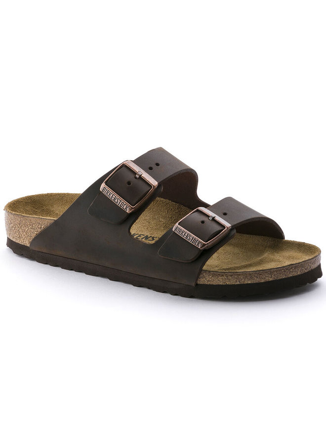Birkenstock Arizona bruin geolied vetleer regular sandalen uni (s)