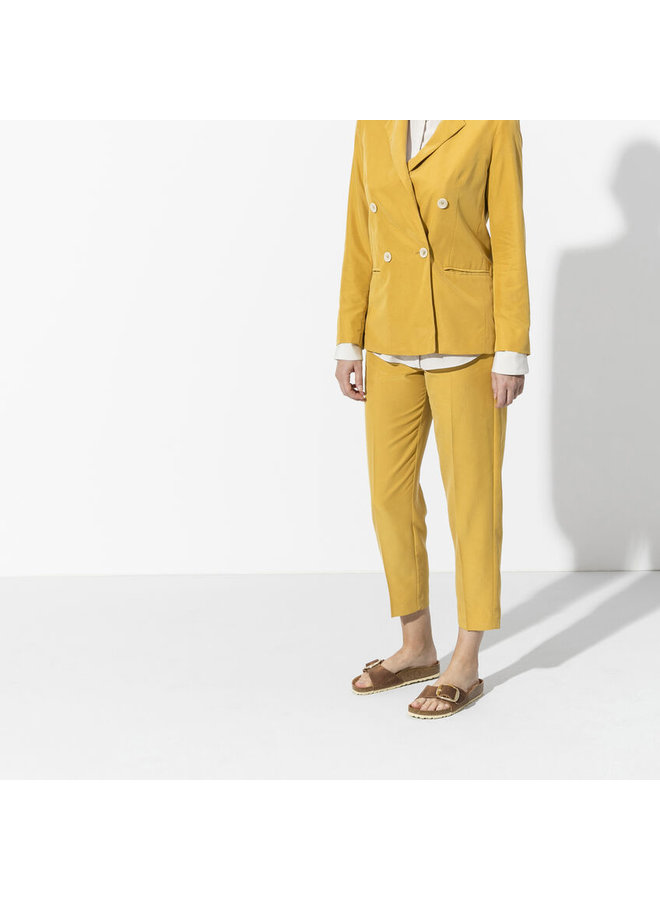 Birkenstock Madrid Big Buckle bruin vetleer narrow sandalen dames