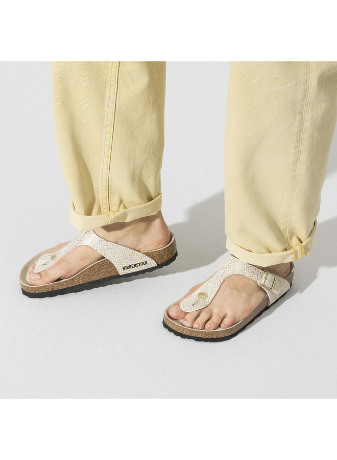 Birkenstock Gizeh Shiny Python wit regular sandalen dames (1018481) -  outletsportschoenen.nl