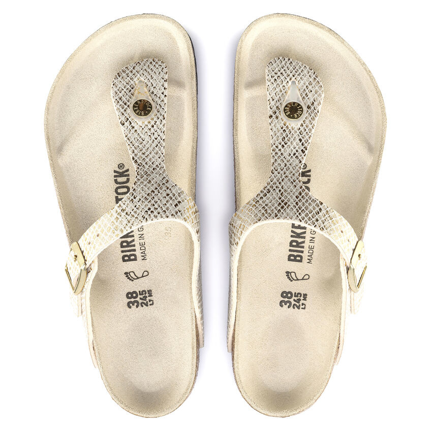 Birkenstock Gizeh Shiny Python wit regular sandalen dames (1018481) -  outletsportschoenen.nl