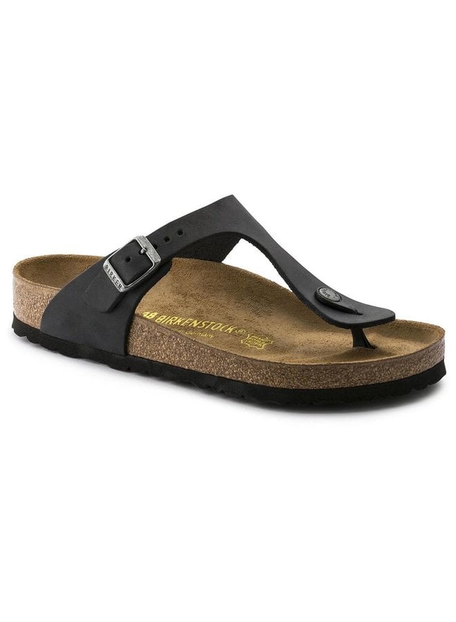 BirkenstockGizeh zwart vetleer regular sandalen uni