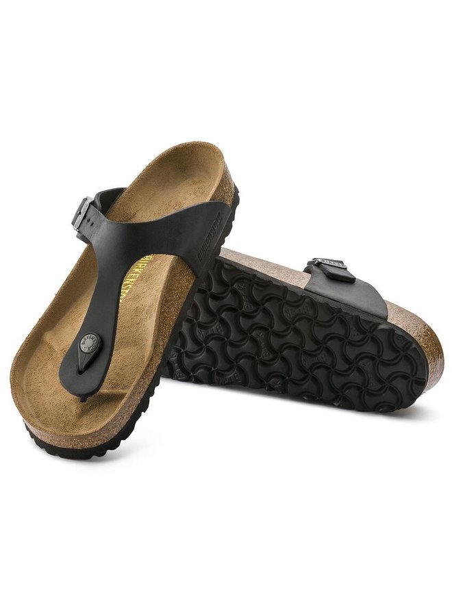 BirkenstockGizeh zwart vetleer regular sandalen uni