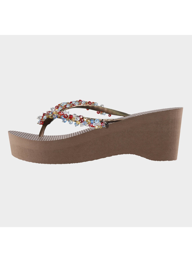 Uzurii Colorful Fabulous High taupe slippers dames