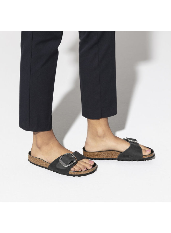 Birkenstock Madrid Big Buckle zwart sandalen dames