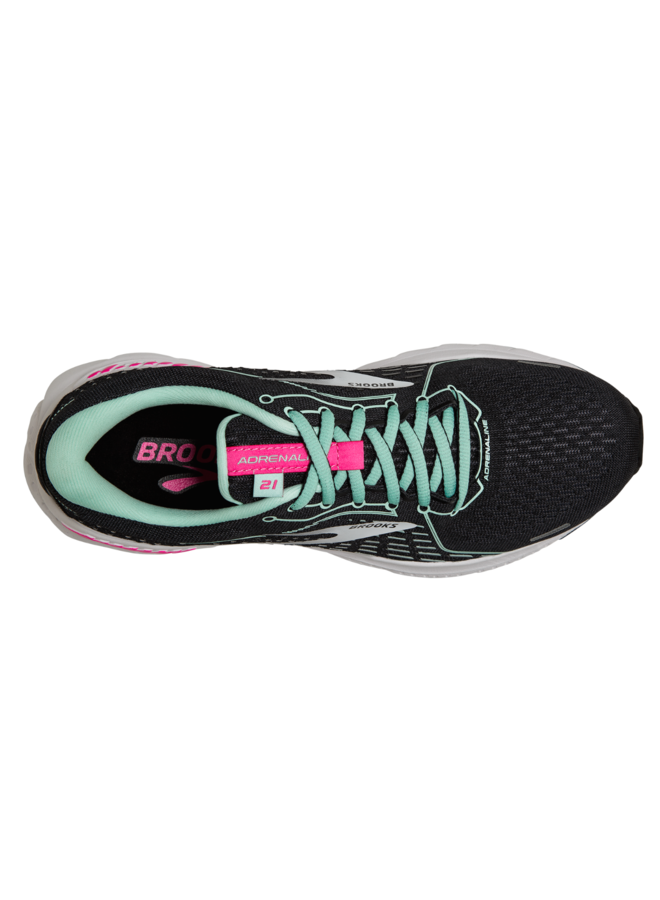 Brooks Adrenaline GTS 21 zwart hardloopschoenen dames
